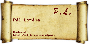 Pál Loréna névjegykártya